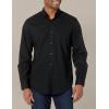 Dockers Men’s Classic Fit Long Sleeve Signature Iron Free Shirt with Stain Defender(Black – Solid)
