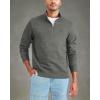 Dockers Men’s Regular Fit Long Sleeve 1/4 Zip Fleece Sweatshirt(Forest Night Green)