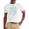 Dockers Men’s Slim Fit Short Sleeve Graphic Tee Shirt(City By the Bay Lucent White)