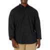 Dockers Men’s Classic Fit Long Sleeve Signature Comfort Flex Shirt (Standard and Big & Tall)(Black – Solid)