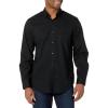 Dockers Men’s Classic Fit Long Sleeve Signature Iron Free Shirt with Stain Defender(Black – Solid)