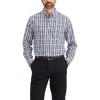 Dockers Men’s Classic Fit Long Sleeve Signature Iron Free Shirt with Stain Defender((New) Carmelo Lucent White Plaid)