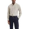 Dockers Men’s Classic Fit Long Sleeve Signature Iron Free Shirt with Stain Defender((New) Whitmore Buttercream Plaid)