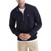 Dockers Men’s Regular Fit Long Sleeve 1/4 Zip Fleece Sweatshirt(Beautiful Black)