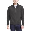 Dockers Men’s Regular Fit Long Sleeve 1/4 Zip Fleece Sweatshirt(Charcoal Grey Heather)