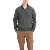 Dockers Men’s Regular Fit Long Sleeve 1/4 Zip Fleece Sweatshirt((New) Heather Deep Forest)