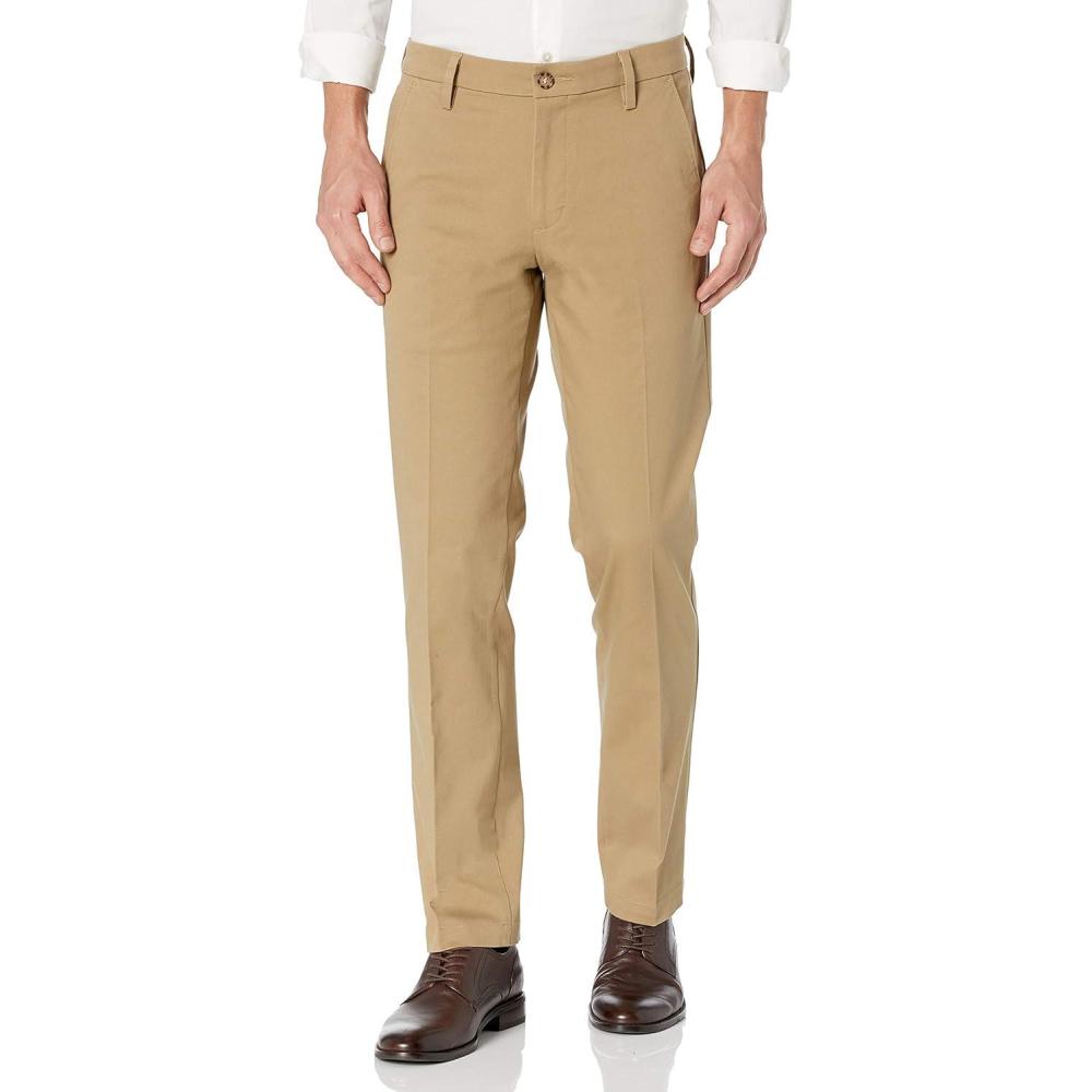 imageDockers Mens Straight Fit Workday Khaki Smart 360 Flex Pants Regular and Big ampamp TallNew British Khaki