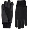 Dockers Men’s Warm Fabric Winter Gloves with Smartphone Touchscreen Capability(Black Wool)