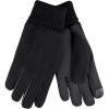 Dockers Men’s Warm Fabric Winter Gloves with Smartphone Touchscreen Capability(Black Wool)