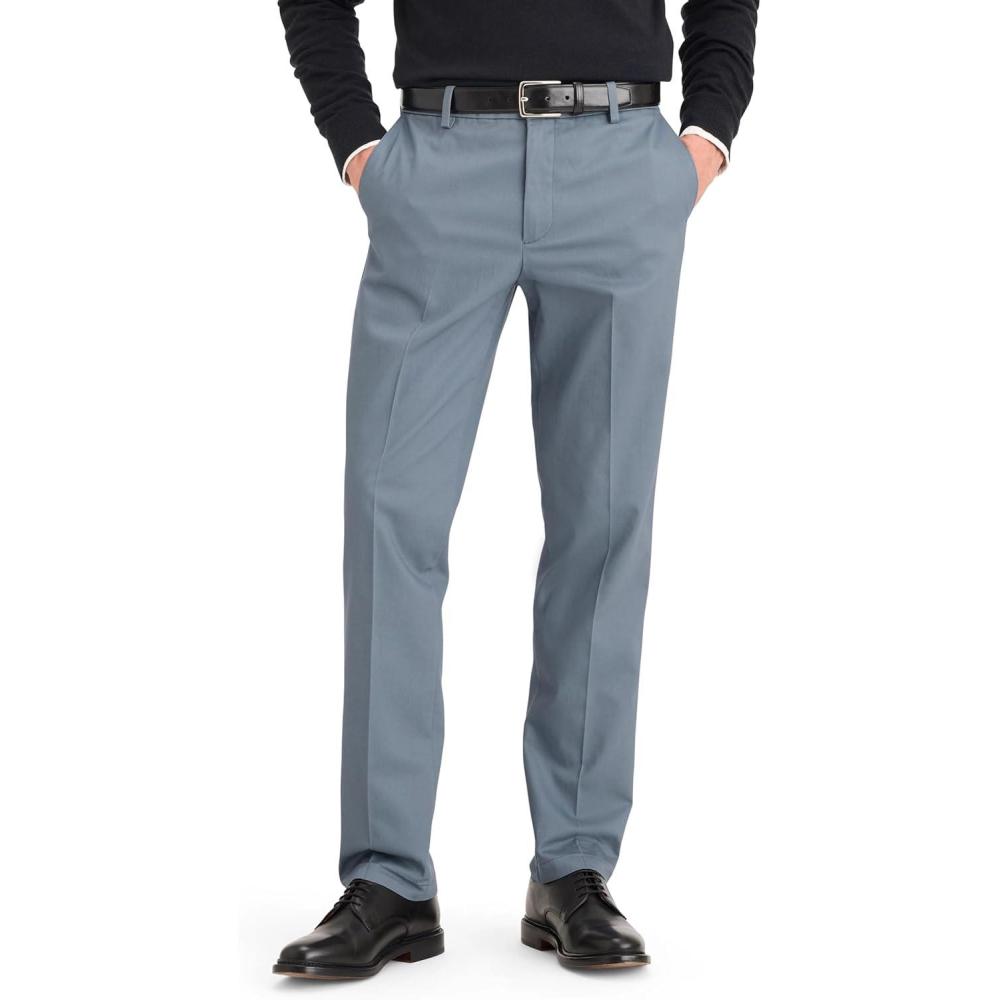 imageDOCKERS Mens Signature Khaki Slim Fit Iron Free with Stain DefenderFolkstone Grey