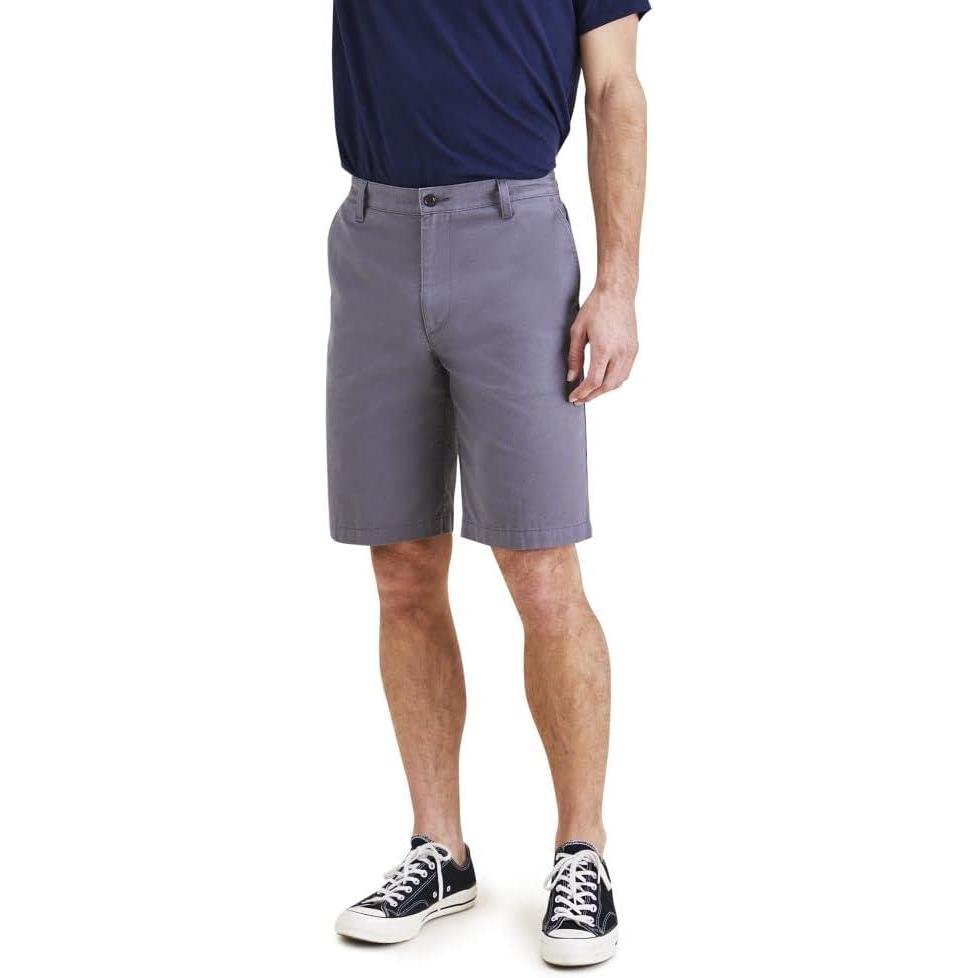 imageDockers Mens Perfect Short Classic Fit 105quotCar Park Grey