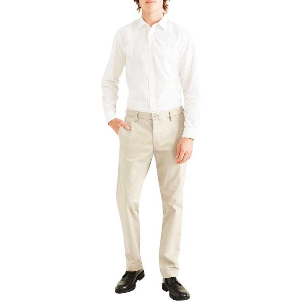 imageDockers Mens Slim Fit Signature Khaki Lux Cotton Stretch PantsCloud
