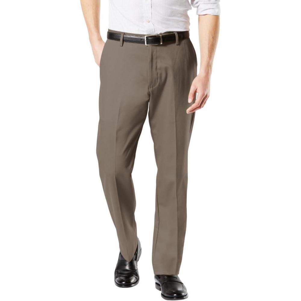 imageDockers Mens Slim Fit Signature Khaki Lux Cotton Stretch PantsDark Pebble