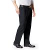 Dockers Men’s Classic Fit Signature Lux Cotton Stretch Pants-Pleated (Regular and Big & Tall)(Black)