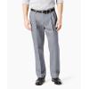 Dockers Men’s Classic Fit Signature Lux Cotton Stretch Pants-Pleated (Regular and Big & Tall)(Burma Grey)