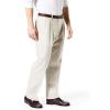 Dockers Men’s Classic Fit Signature Lux Cotton Stretch Pants-Pleated (Regular and Big & Tall)(Cloud)