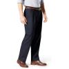 Dockers Men’s Classic Fit Signature Lux Cotton Stretch Pants-Pleated (Regular and Big & Tall)(Dockers Navy)