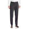 Dockers Men’s Classic Fit Signature Lux Cotton Stretch Pants-Pleated (Regular and Big & Tall)(Charcoal Heather)
