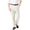 Dockers Men’s Classic Fit Signature Lux Cotton Stretch Pants-Pleated (Regular and Big & Tall)(Cloud)
