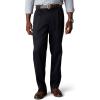 Dockers Men’s Classic Fit Signature Lux Cotton Stretch Pants-Pleated (Regular and Big & Tall)(Navy – Discontinued)
