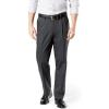 Dockers Men’s Classic Fit Signature Lux Cotton Stretch Pants-Pleated (Regular and Big & Tall)(Steelhead)