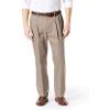 Dockers Men’s Classic Fit Signature Lux Cotton Stretch Pants-Pleated (Regular and Big & Tall)(Timberwolf)
