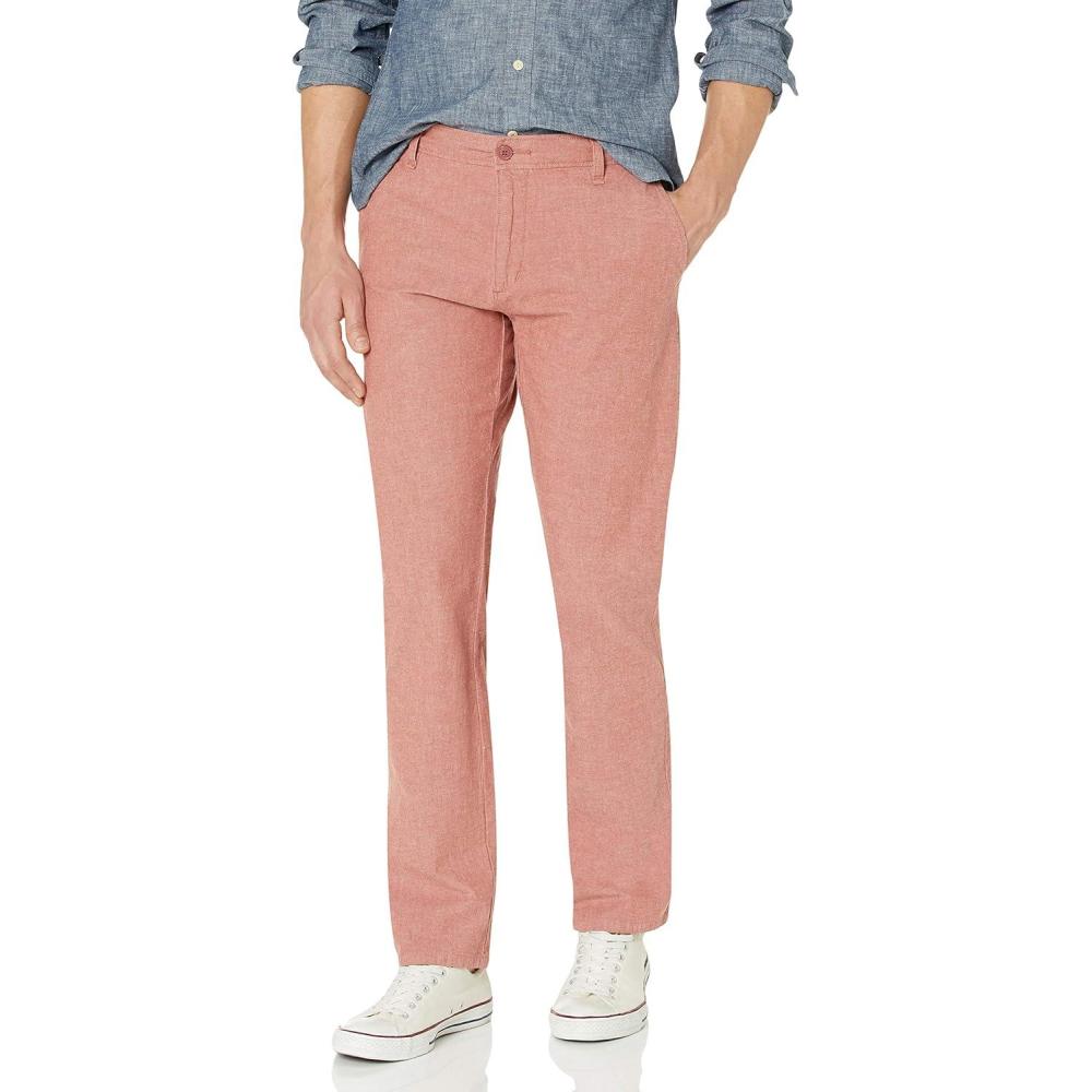 imageDockers Straight Fit Ultimate Chino with Smart 360 Flex Regular and Big ampamp TallMarsala Red Pattern