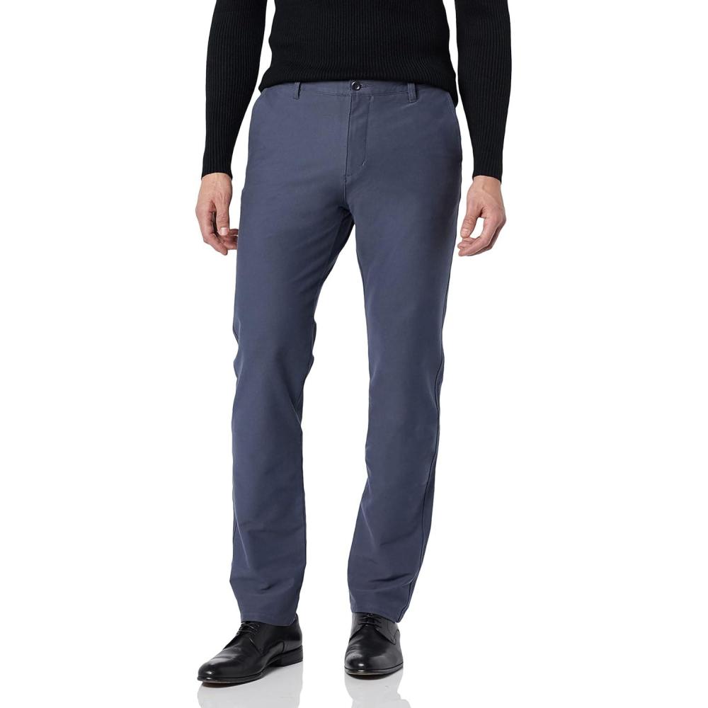imageDOCKERS Mens Comfort Chino Slim Fit Smart 360 Knit PantsOmbre Blue Waterless