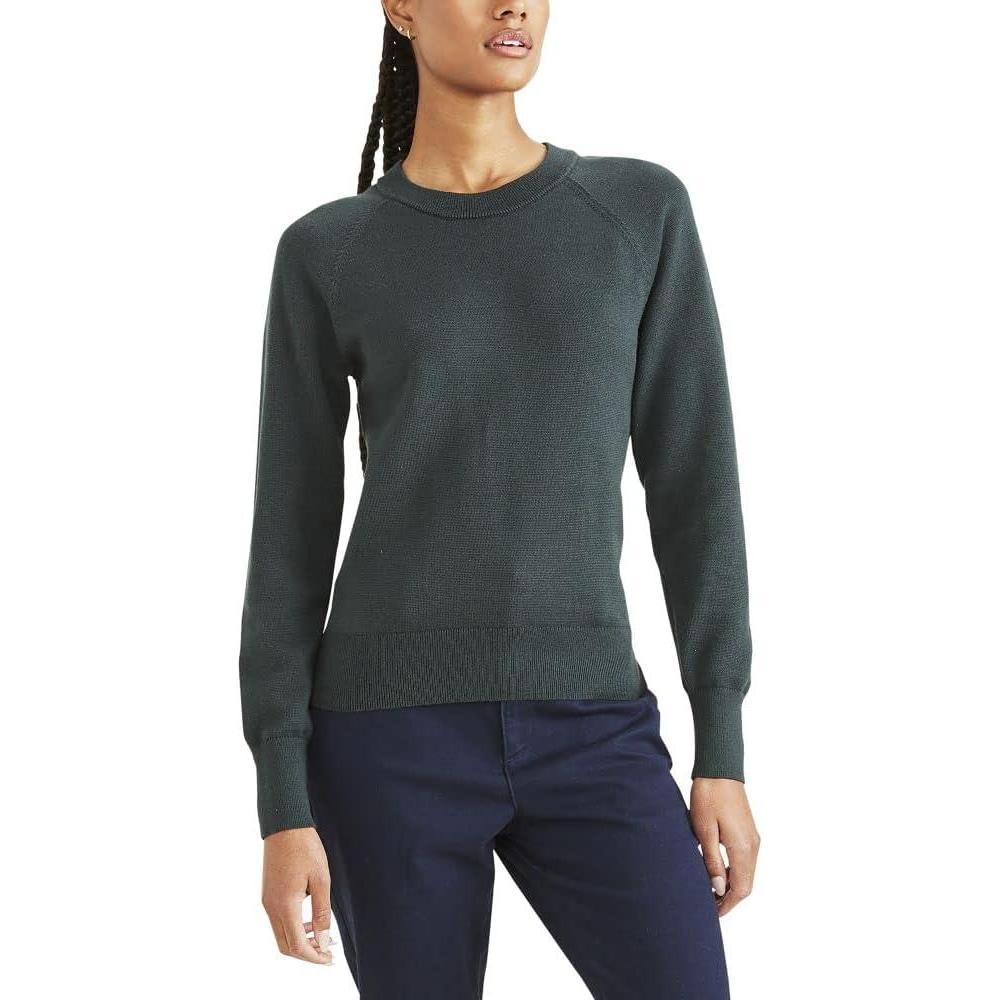 imageDOCKERS womens Womens Crewneck Sweater Regular FitMagical Forest Teal
