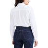 DOCKERS Womens Regular Favorite Long Sleeve Collared Shirt(Lucent White (Poplin))