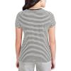 Dockers Women’s Slim Fit Cotton Slub Jersey Favorite Crew T-Shirt(Forest Night Stripe)