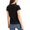Dockers Women’s Slim Fit Cotton Slub Jersey Favorite Crew T-Shirt(Mineral Black)