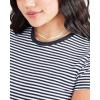 Dockers Women’s Slim Fit Cotton Slub Jersey Favorite Crew T-Shirt(Navy Blazer Stripe)