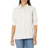 DOCKERS Womens Regular Favorite Long Sleeve Collared Shirt(Ava Sahara Khaki (Poplin))