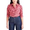 DOCKERS Womens Regular Favorite Long Sleeve Collared Shirt(Ringtone Tibetan Red (Flannel))