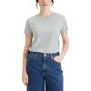 Dockers Women’s Slim Fit Cotton Slub Jersey Favorite Crew T-Shirt(Harbor Grey)