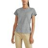 Dockers Women’s Slim Fit Cotton Slub Jersey Favorite Crew T-Shirt(Heather Grey)