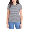 Dockers Women’s Slim Fit Cotton Slub Jersey Favorite Crew T-Shirt(Navy Blazer Stripe)