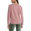 DOCKERS Women’s Classic Fit Brushed Terry Icon Sweatshirt(Ash Rose Pink)
