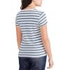 DOCKERS Women’s Slim Fit Short Sleeve Favorite V-Neck Tee Shirt(Blue Fusion Stripe)