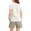 DOCKERS Women’s Slim Fit Short Sleeve Favorite V-Neck Tee Shirt(Nevin Seedling)