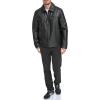 DOCKERS mens James Faux Leather Jacket(Black Modern Zip)