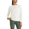 DOCKERS Women’s Classic Fit Brushed Terry Icon Sweatshirt(Egret Cream)