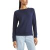 DOCKERS Women’s Classic Fit Brushed Terry Icon Sweatshirt(Navy Blazer)