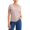DOCKERS Women’s Slim Fit Short Sleeve Favorite V-Neck Tee Shirt(Fawn)