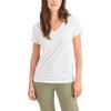 DOCKERS Women’s Slim Fit Short Sleeve Favorite V-Neck Tee Shirt(Nevin Artic Ice)