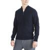 Dockers Men’s Regular Fit Long Sleeve Quarter Zip Sweater(Navy Blazer)