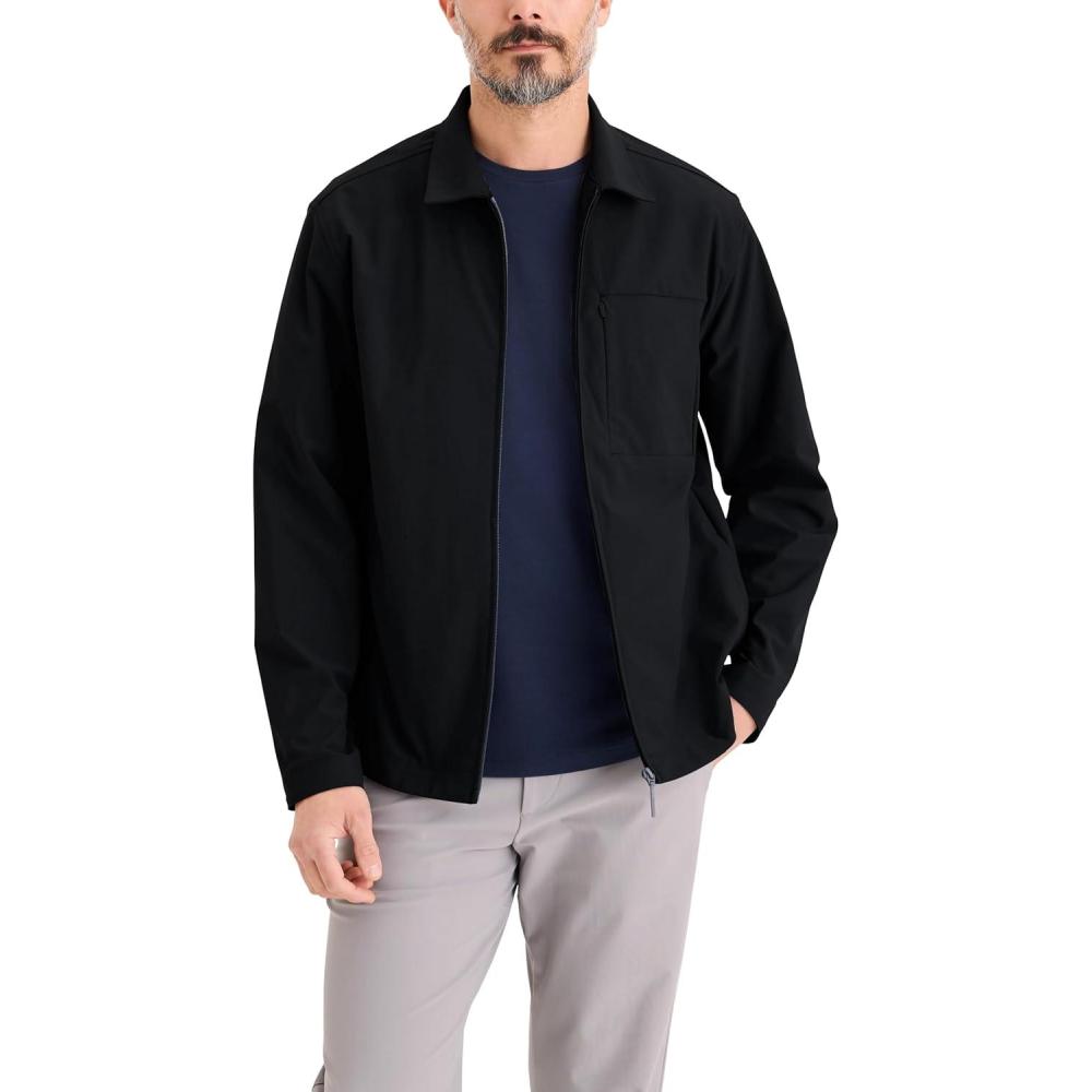imageDOCKERS Mens Mens Go Airweave Overshirt Regular FitBeautiful Black