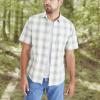 DOCKERS Men’s Regular Fit Short Sleeve Casual Shirt (Standard and Big & Tall)(Green Milieu Plaid)