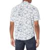 DOCKERS Men’s Regular Fit Short Sleeve Casual Shirt (Standard and Big & Tall)(Paper White Print)
